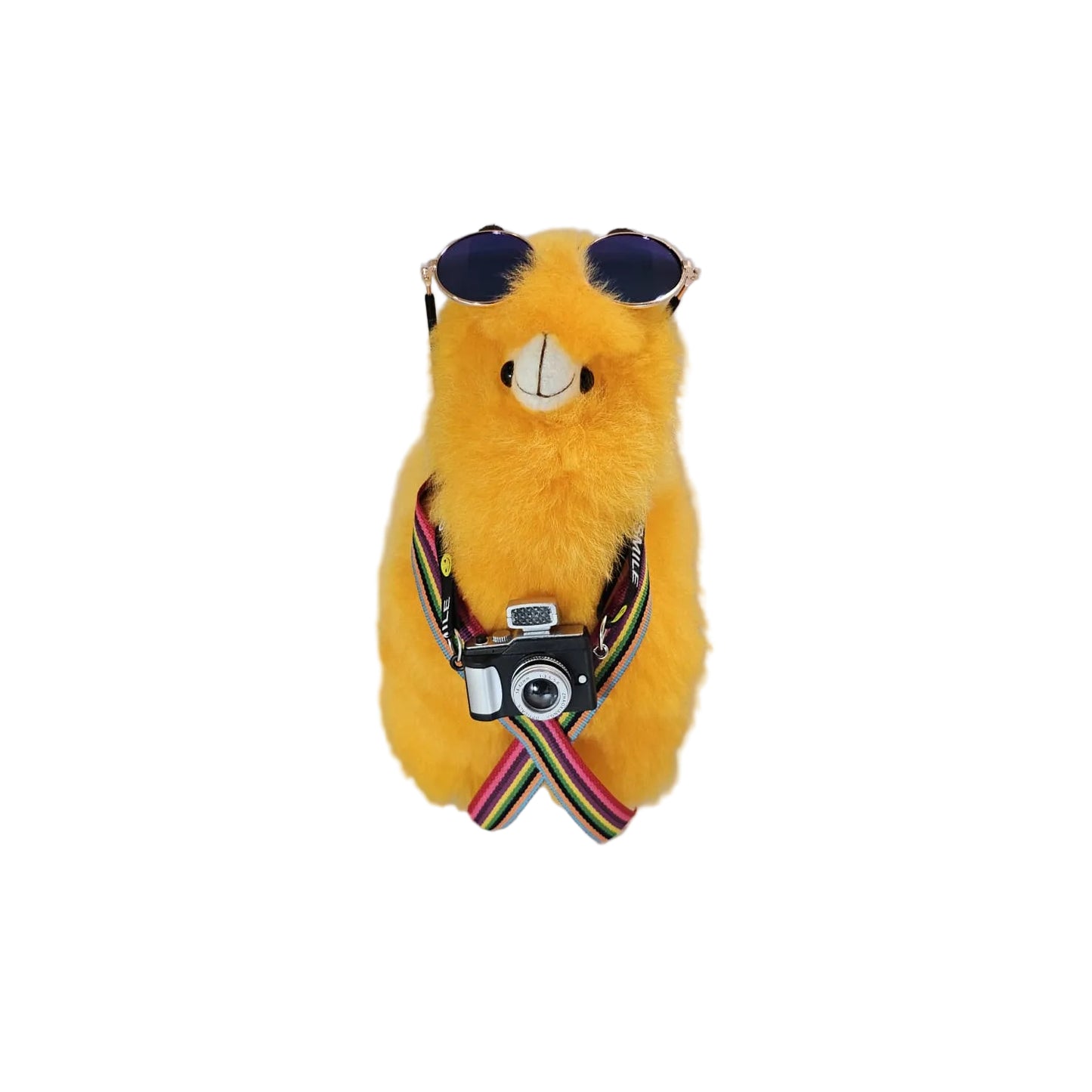 🦙 Traveling Llama – The Ultimate Peruvian Adventure Gift - 100% Baby Alpaca Fur - Handmade • Hypoallergenic & Pillow Soft (10")