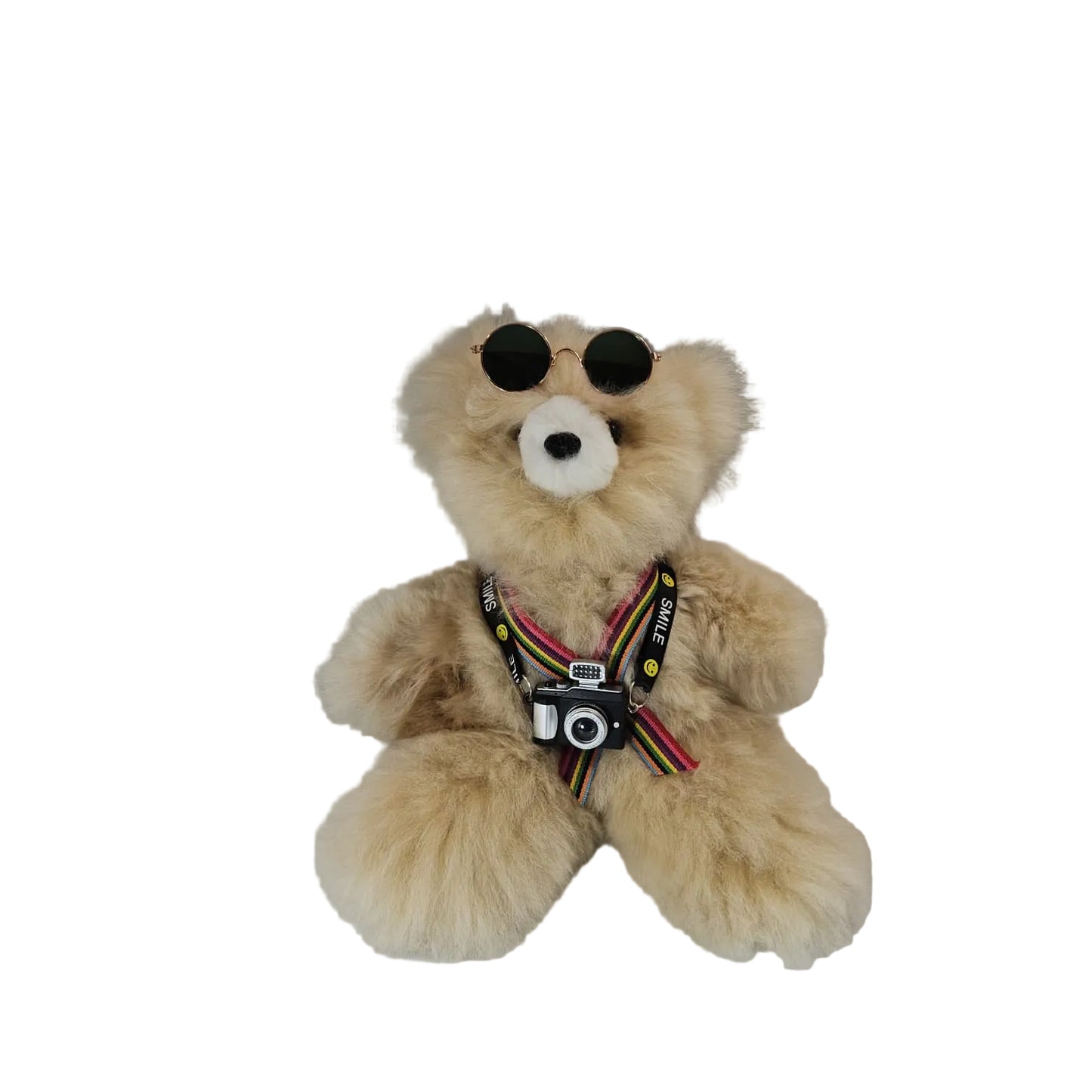 Oso de peluche 100 % piel de baby alpaca • Hecho a mano • Hipoalergénico y suave como almohada • (12 pulgadas) 