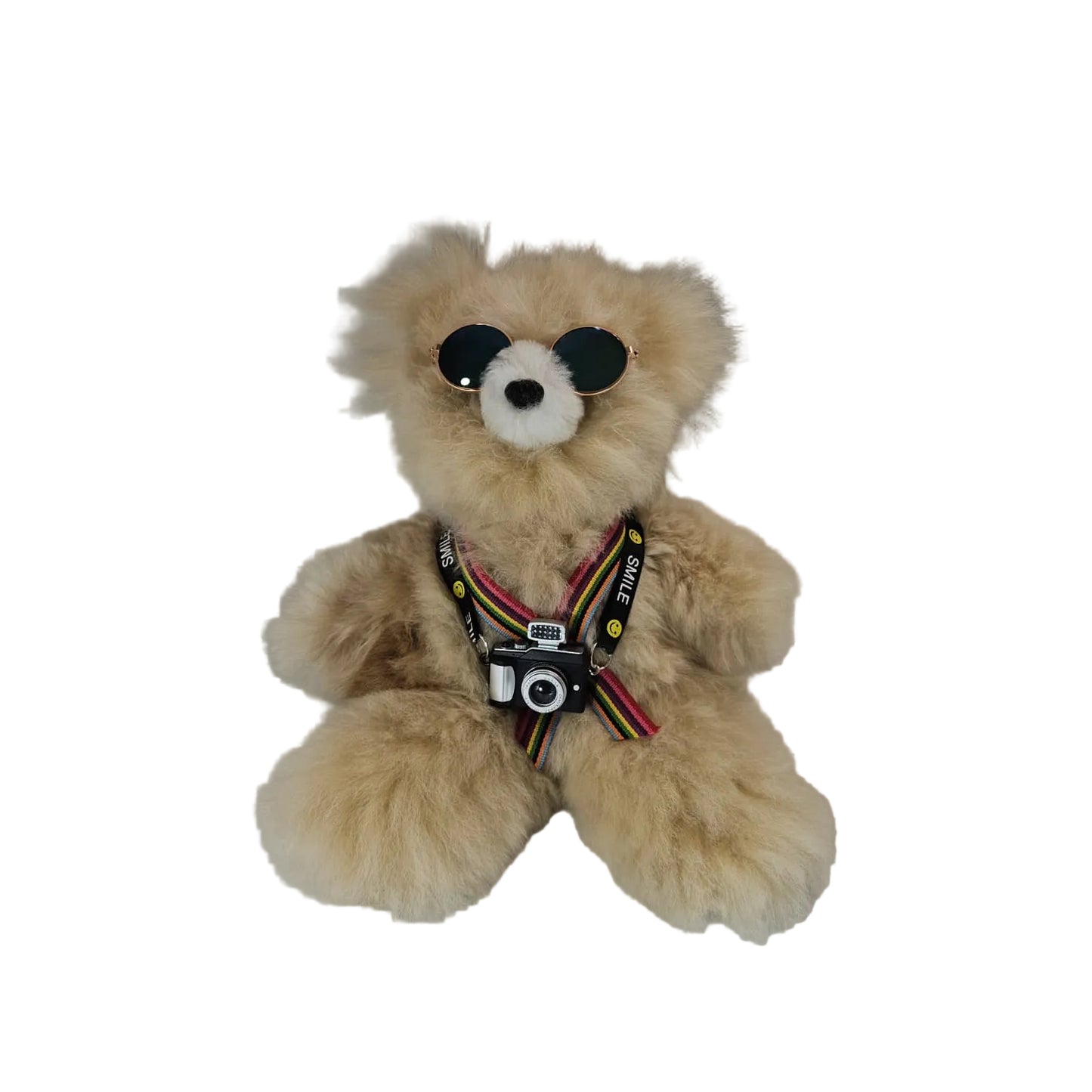 Oso de peluche 100 % piel de baby alpaca • Hecho a mano • Hipoalergénico y suave como almohada • (12 pulgadas) 