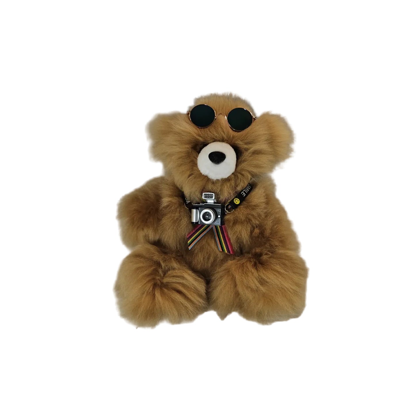 Oso de peluche 100 % piel de baby alpaca • Hecho a mano • Hipoalergénico y suave como almohada • (12 pulgadas) 