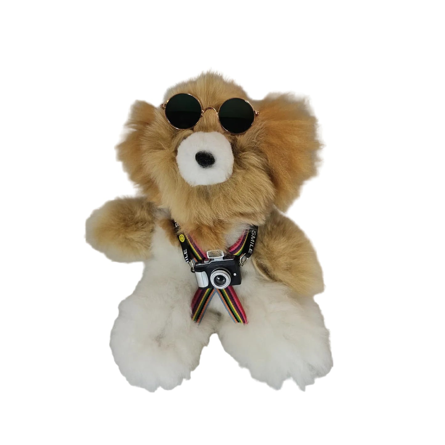 Oso de peluche 100 % piel de baby alpaca • Hecho a mano • Hipoalergénico y suave como almohada • (12 pulgadas) 