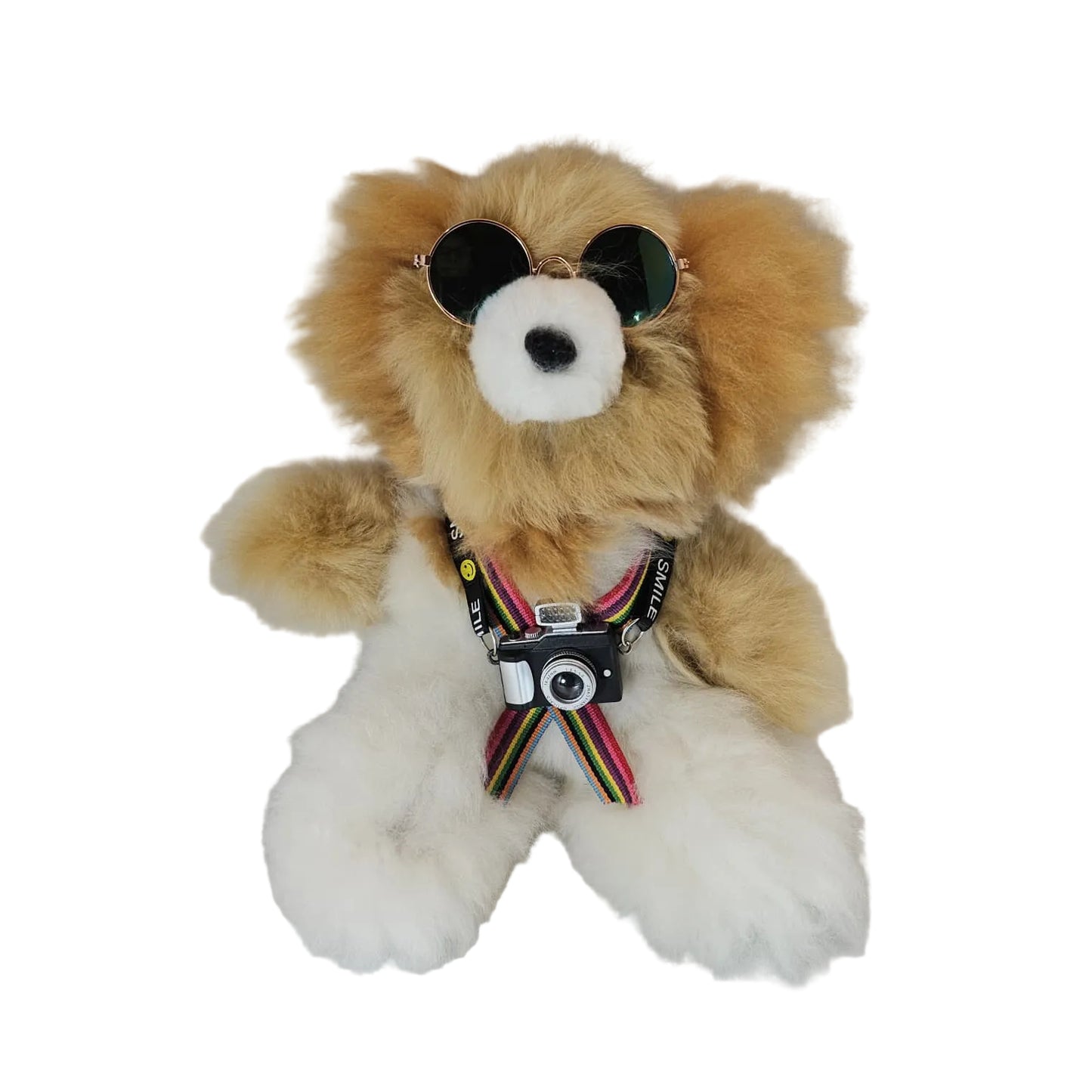 Oso de peluche 100 % piel de baby alpaca • Hecho a mano • Hipoalergénico y suave como almohada • (12 pulgadas) 