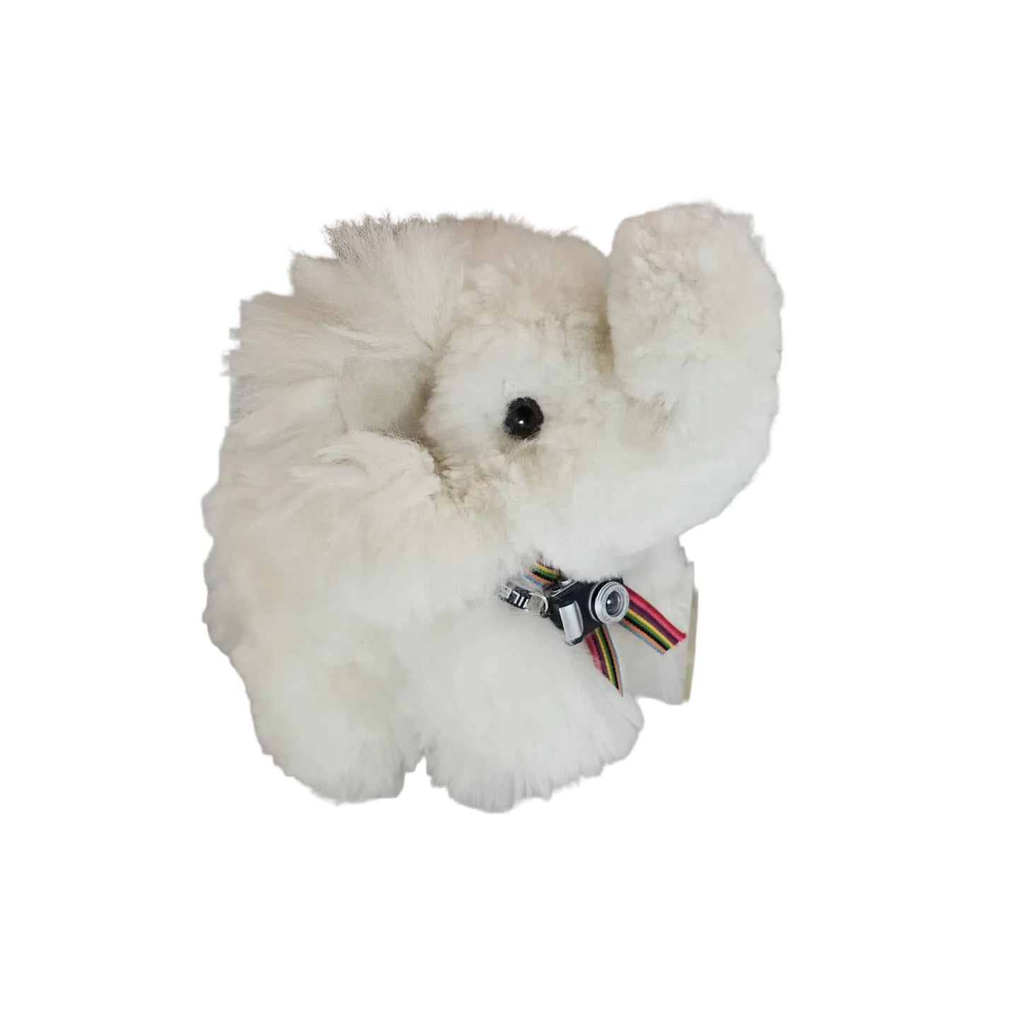 Elefante de piel de alpaca bebé 100% • Hecho a mano • Hipoalergénico y suave como almohada • (12 PULGADAS) 