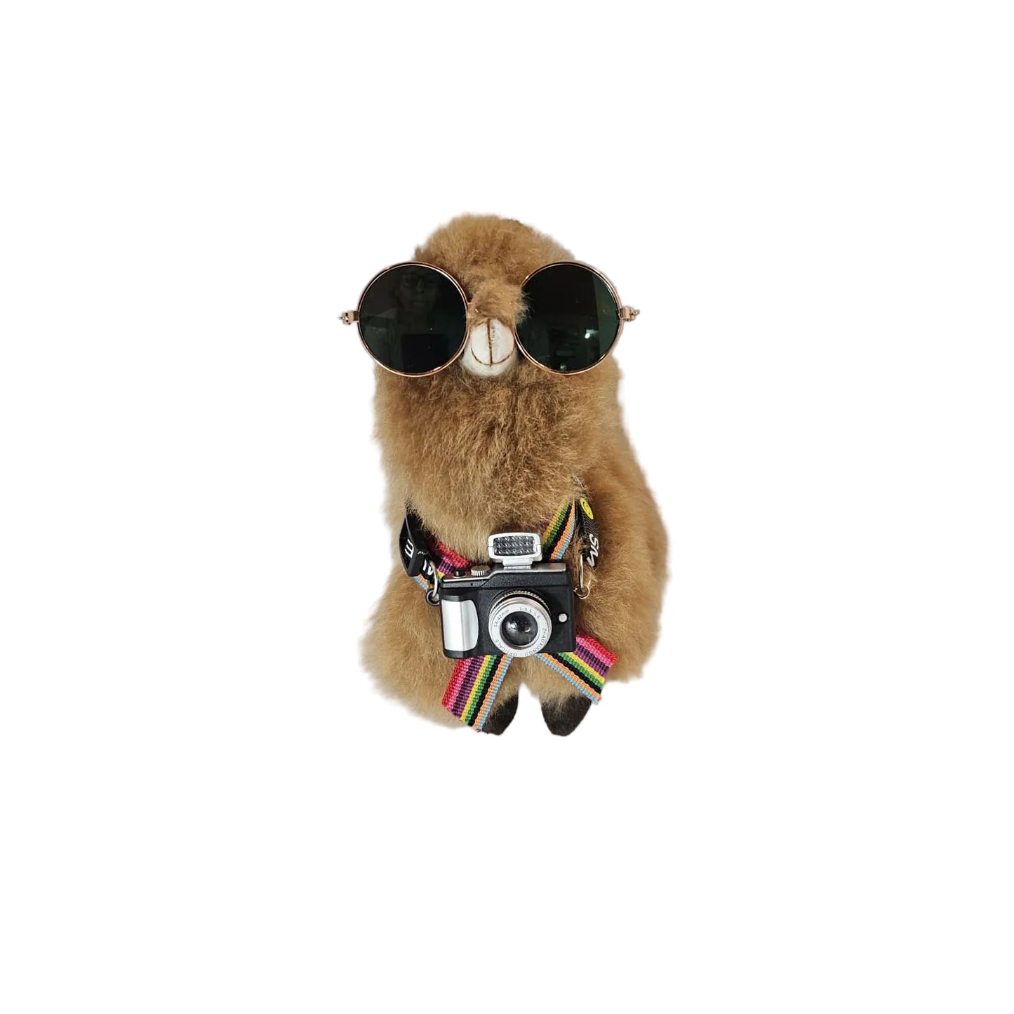 The Traveling Llama – A Magical Companion from the Heart of Peru - 100% Baby Alpaca Fur (8" approx.)