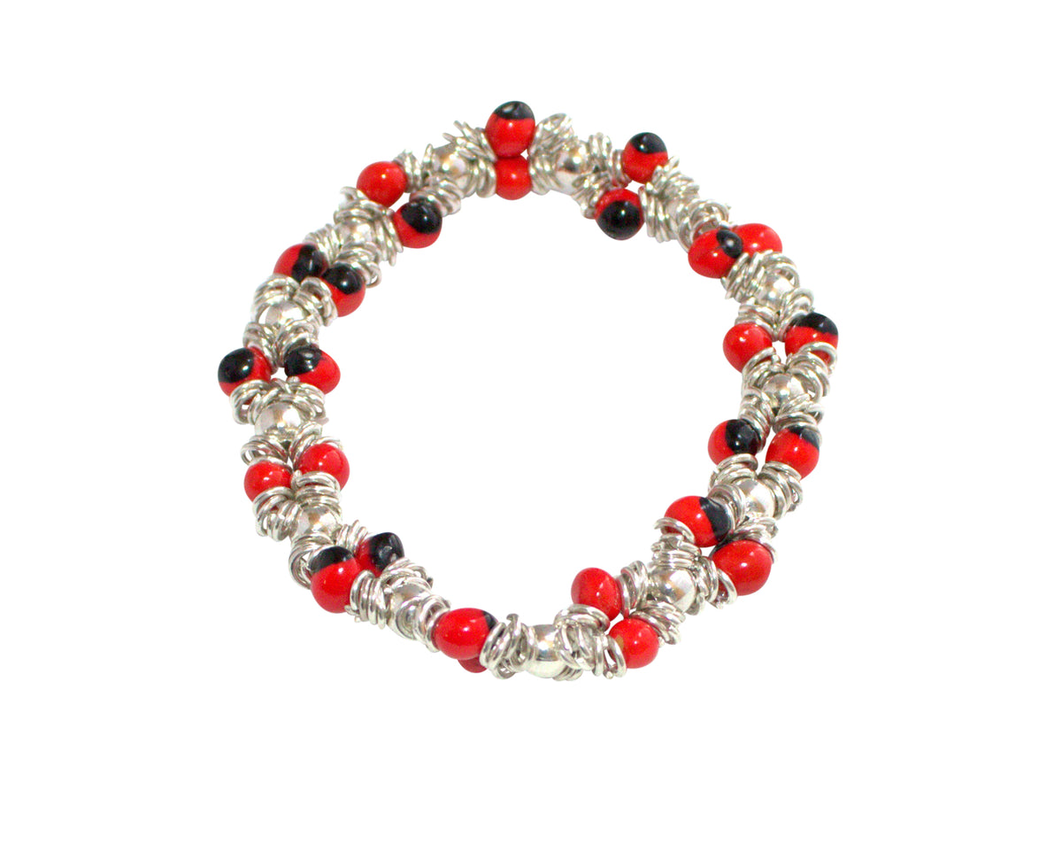 Huayruro Seed Good Luck Stretch Bracelet – Handmade Peruvian Lucky Jewelry