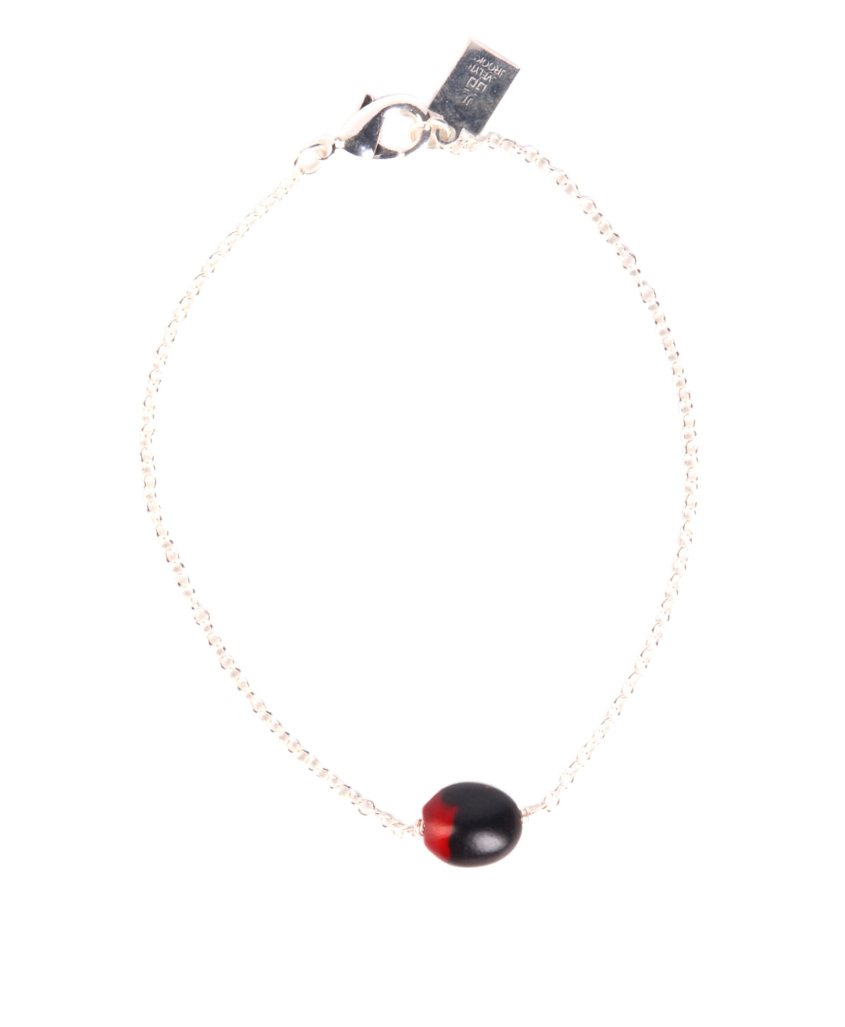 Pulsera ajustable clásica rellena de oro de 18 quilates con cuentas de semillas rojas y negras de 6,5 a 7,5 pulgadas 
