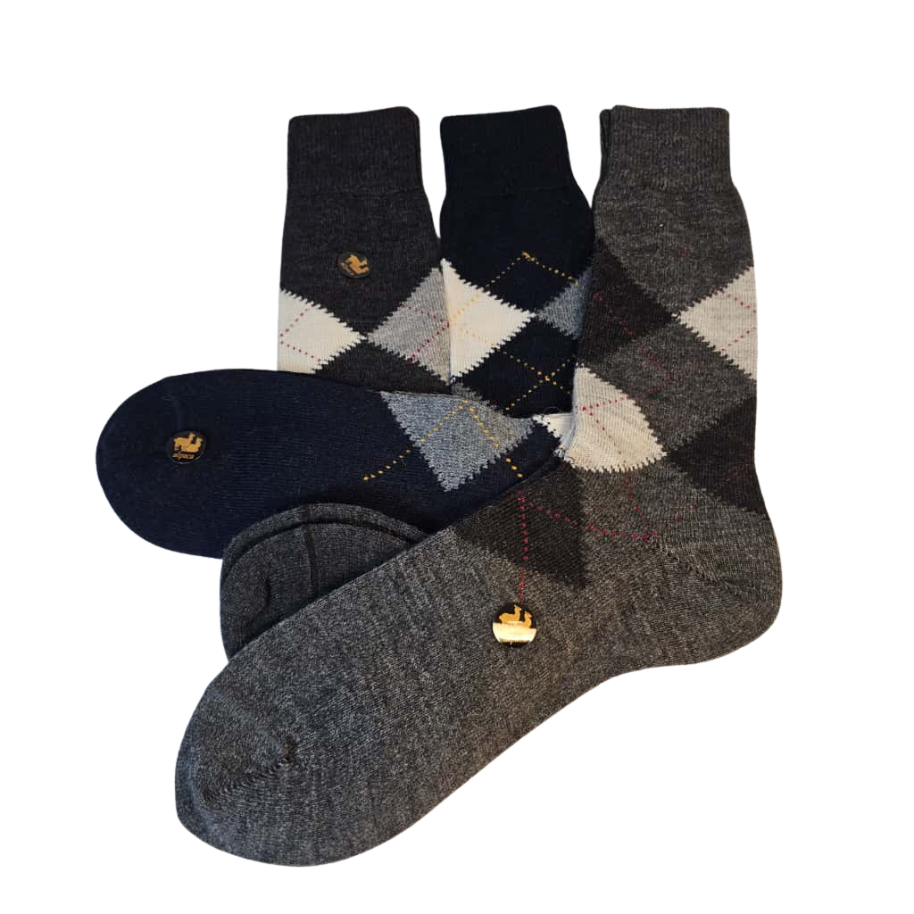 "Scottish Style" Warm, Comfy, Soft and Dressy Alpaca Socks
