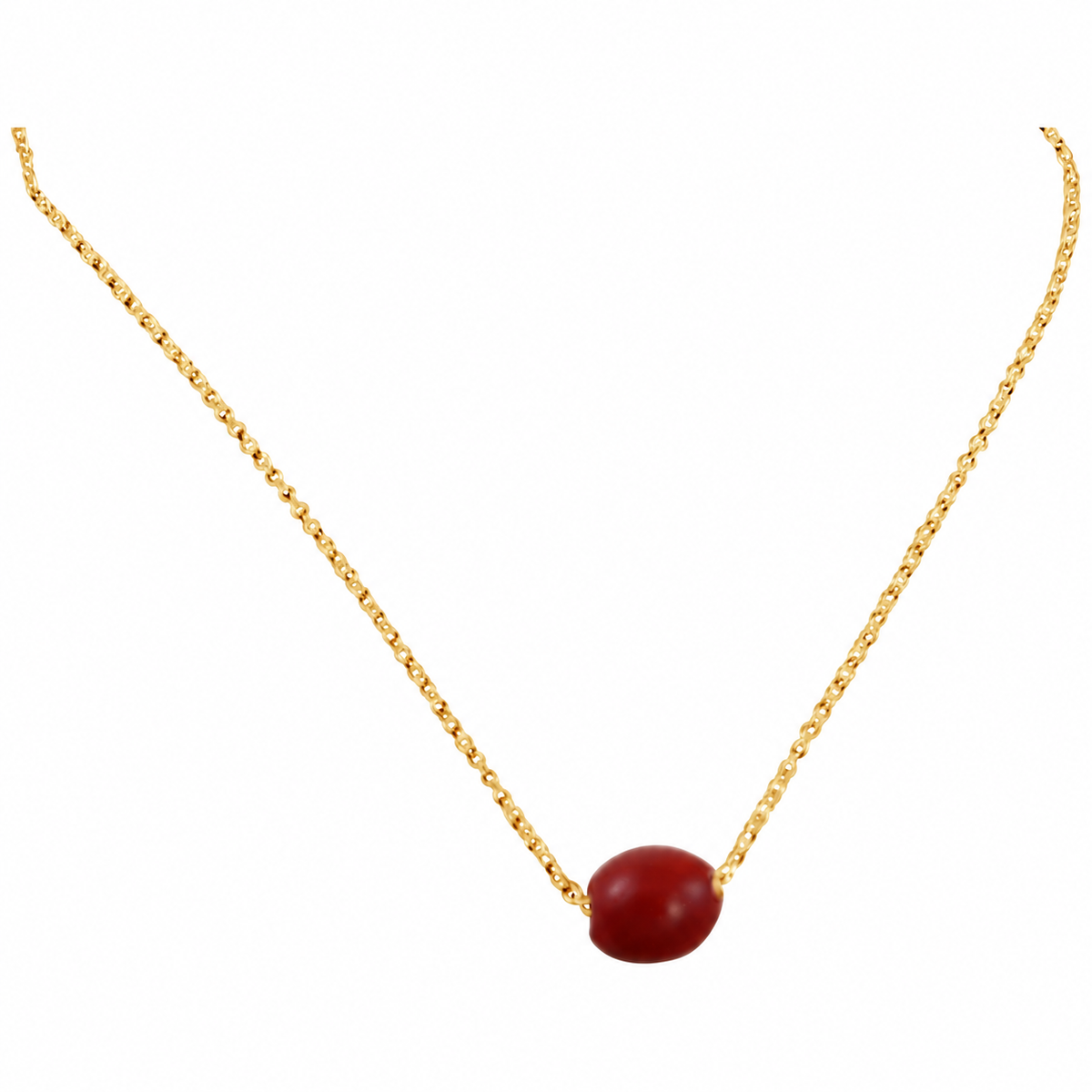 Huayruro Seed Sterling Silver / Gold Filled Necklace – Handmade Peruvian Good Luck Jewelry - 16"-18"