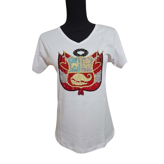 Handmade Traditional “Coat of Arms” / "Escudo" Cotton T-Shirt – Short Sleeve