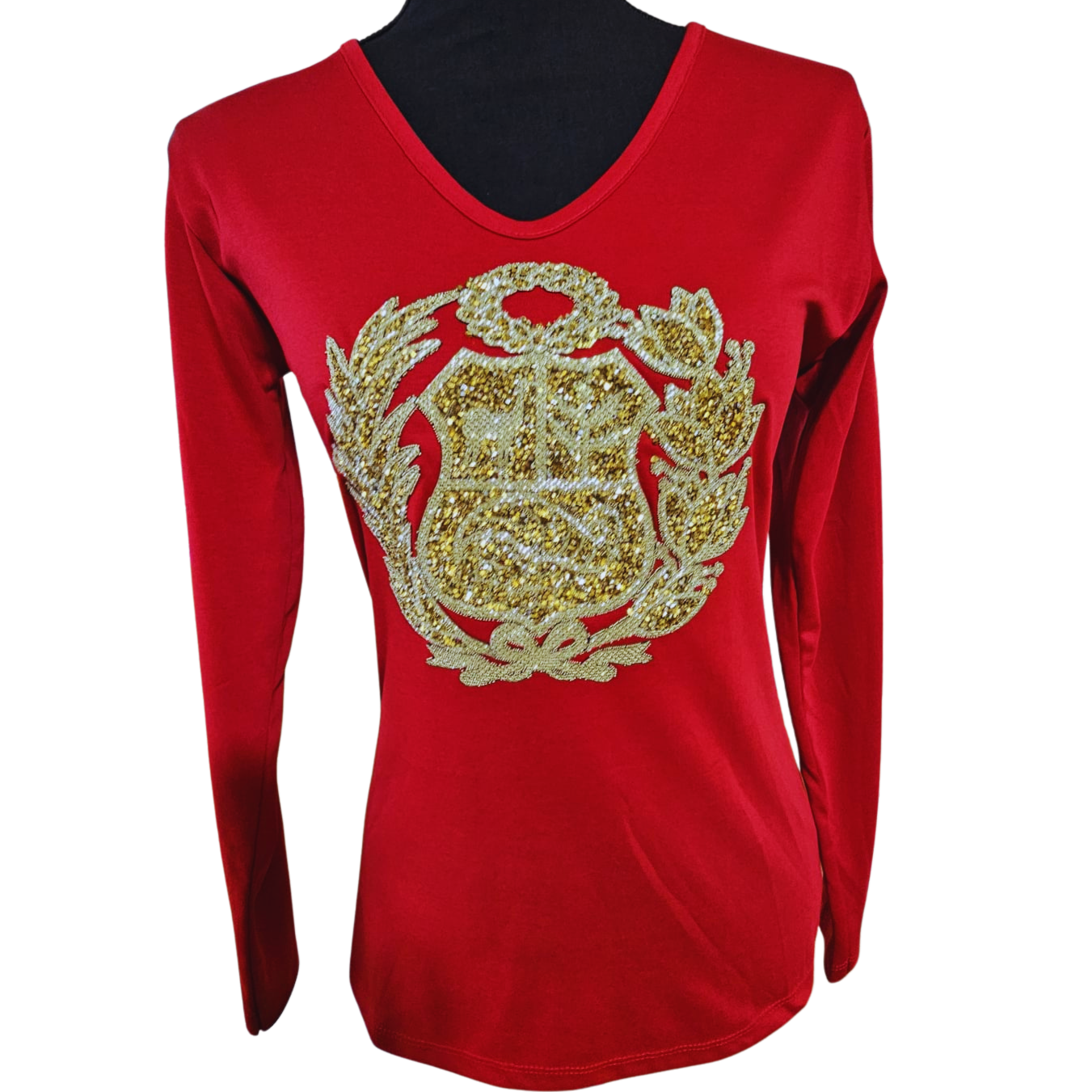 Handmade Traditional “Coat of Arms” / "Escudo" Cotton T-Shirt – Long Sleeve