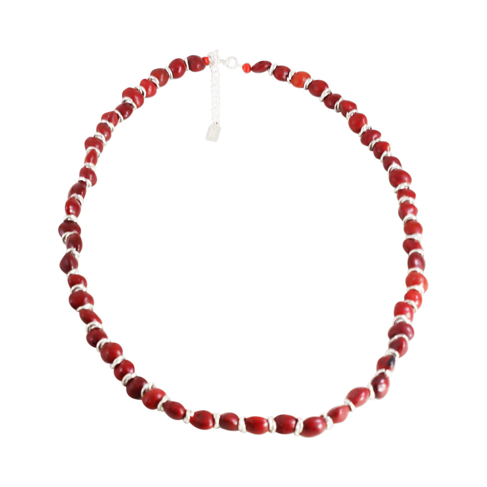 Classic Ecofriendly Red & Black Good Luck Necklace 16"-24" (Style 2)