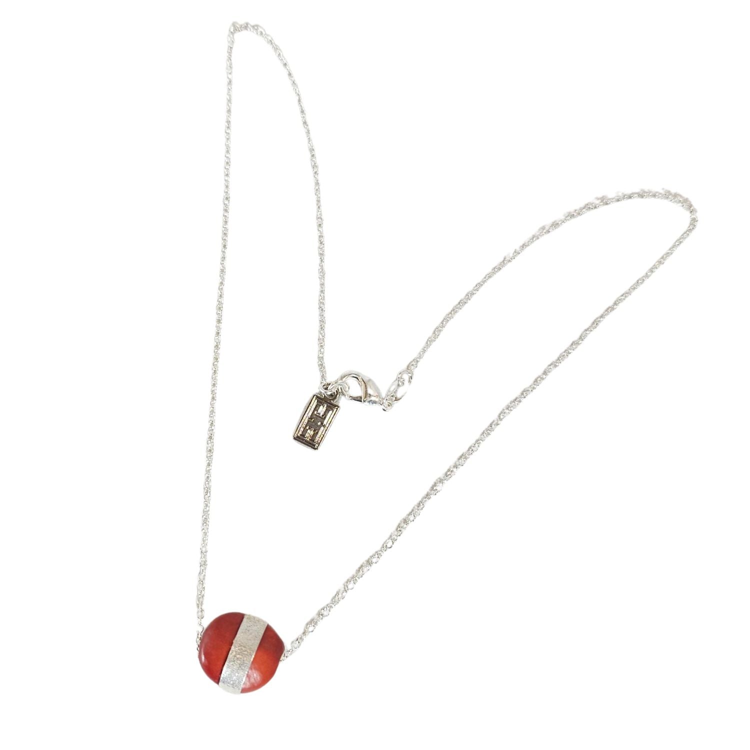 Sterling silver Love Peru necklace with Huayruro seed handmade Peruvian good luck jewelry by Evelyn Brooks