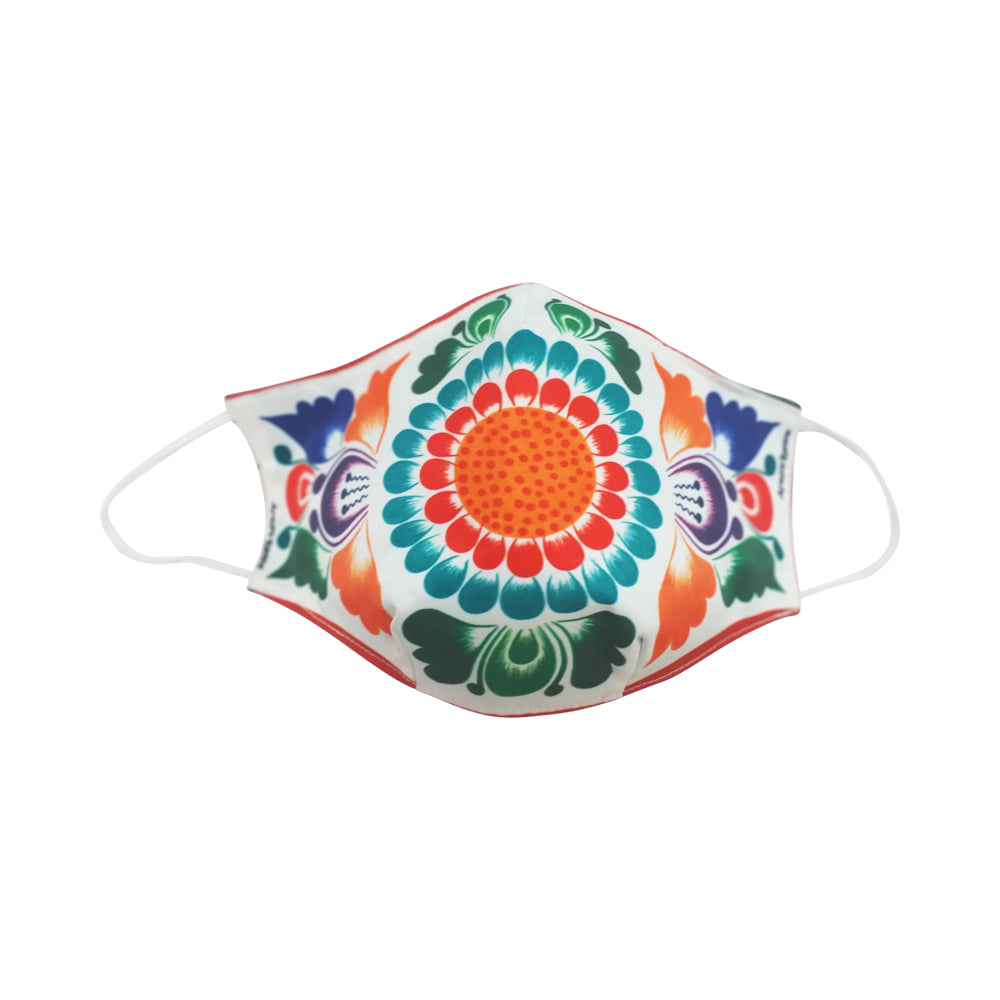 Traditional Andean Colorful Flower Washable Face Mask