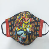 Máscara facial lavable de bailarines de tijeras andinas tradicionales 