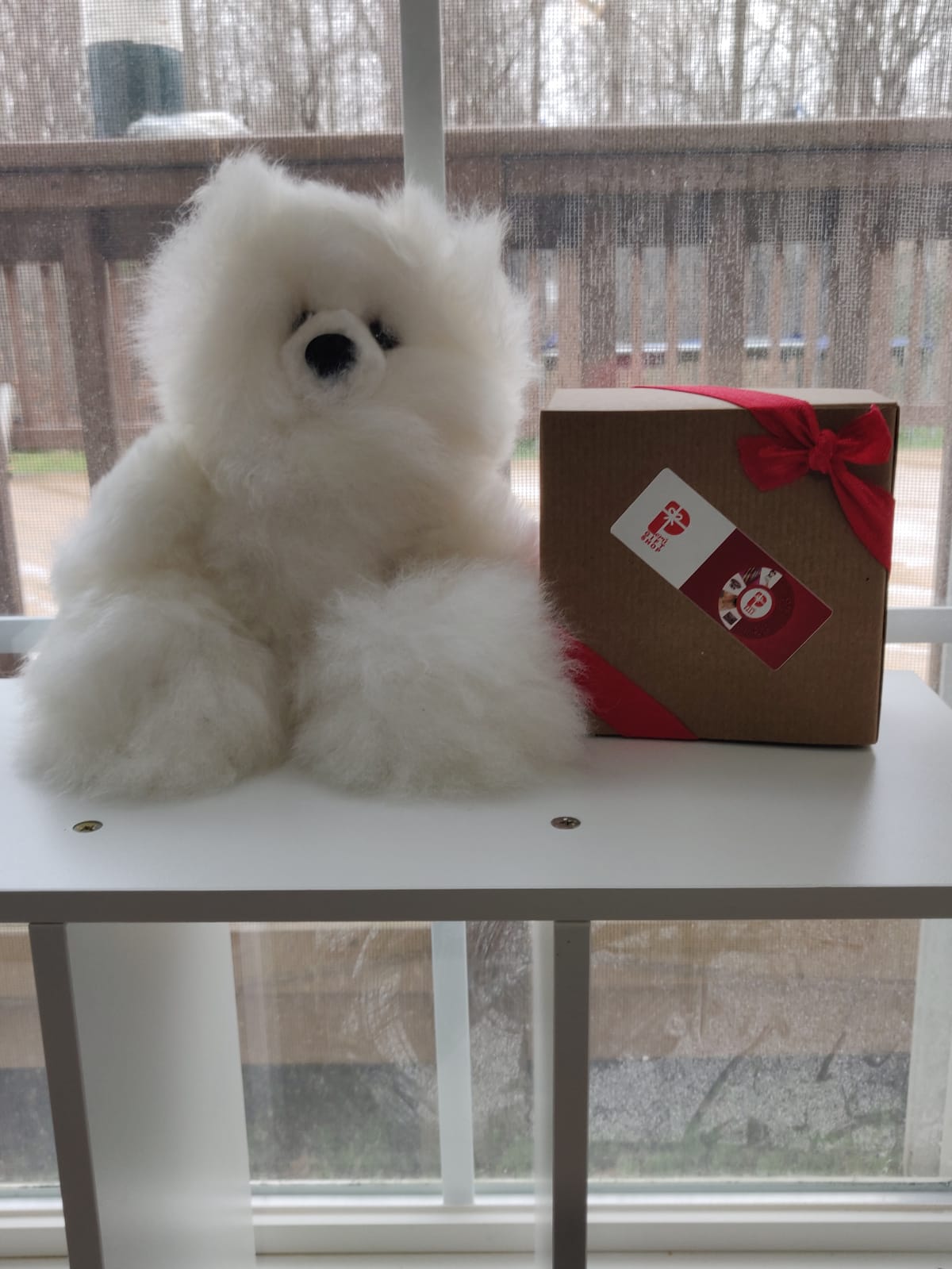 Oso de peluche 100 % piel de baby alpaca • Hecho a mano • Hipoalergénico y suave como almohada • (12 pulgadas) 