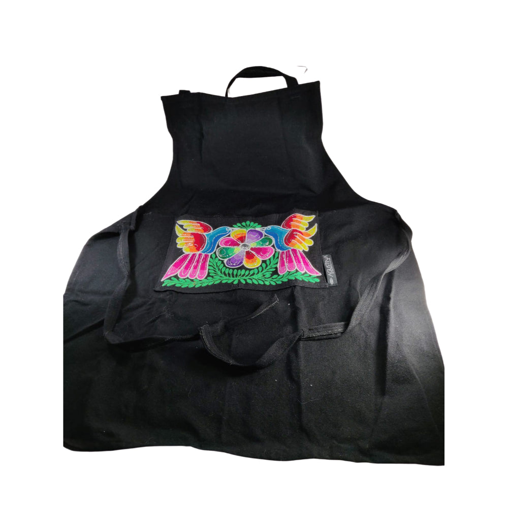 Cooking Kitchen Hand Embroidered Apron For Baking Bbq Aprons Adjustable Neck For Women/Teens Waterproof 28.3x25.6 Inches.