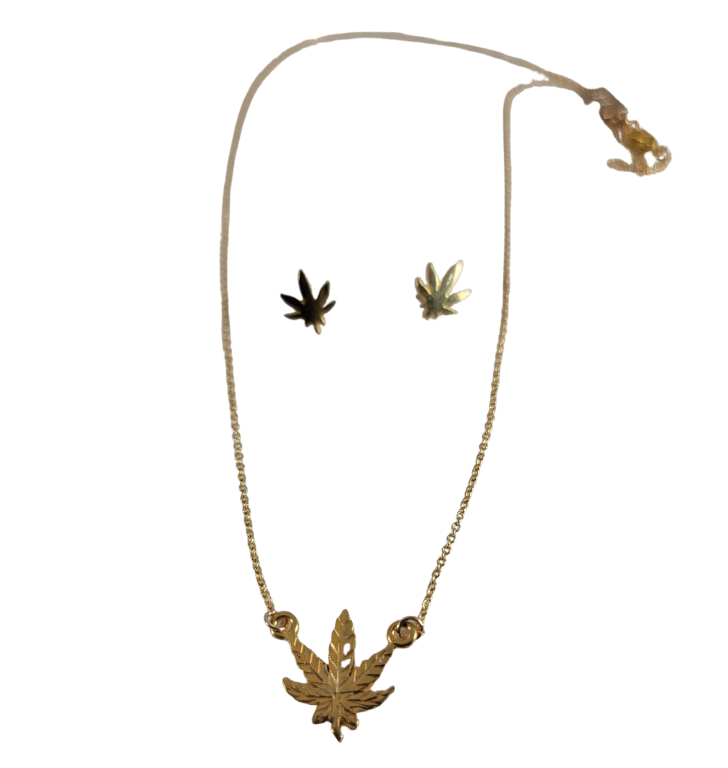 Adjustable Sterling Silver or 18kt Gold Filled Weed Leaf Necklace Handmade in Peru by Yares Jewelry | Peru Gift Shop