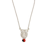 Sterling Silver Filigree "Owl" charm Symbol of Wisdom Pendant/Necklace 16"-18"