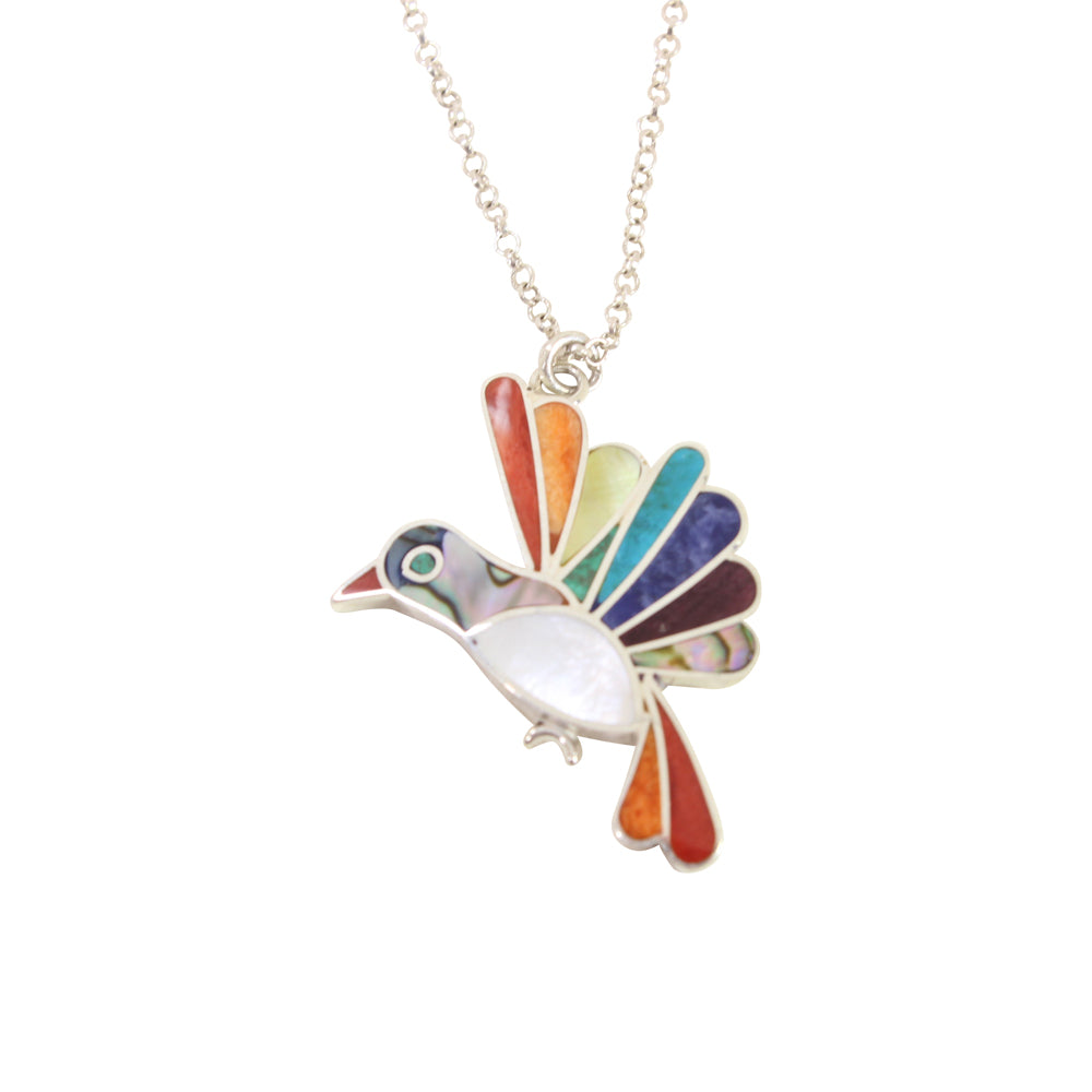 Colgante/collar significativo ajustable de plata de ley "Hopeful Hummingbird" de 40,6 a 45,7 cm. 