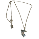 Colgante/Collar ajustable de filigrana de Perú de plata de ley/oro de 40,6 a 45,7 cm 