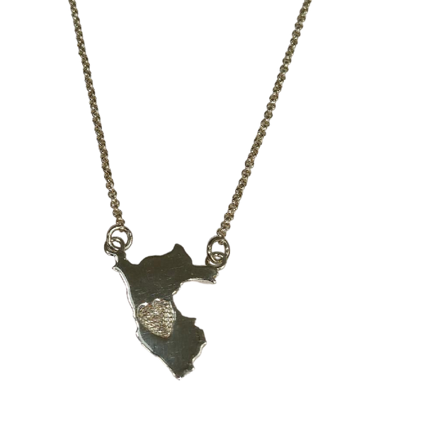 Sterling Silver/Gold Perú Filigree Adjustable Pendant/Necklace 16"-18"