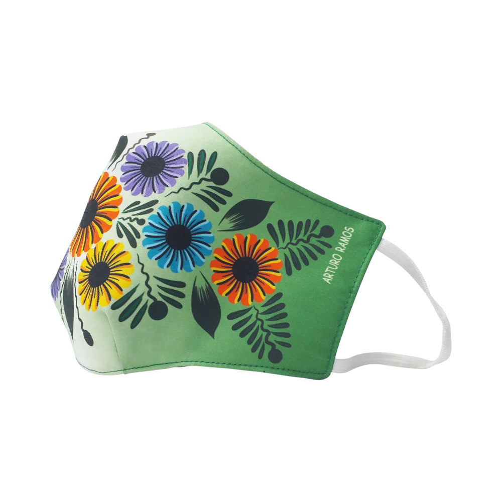 Traditional Andean Colorful Flower Washable Face Mask