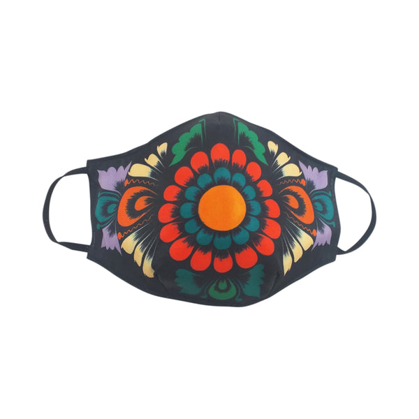 Traditional Andean Colorful Flower Washable Face Mask