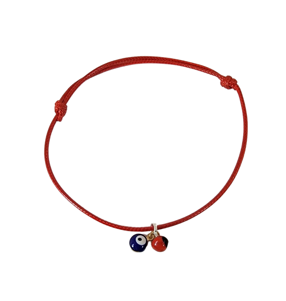 Pulsera tobillera ajustable roja significativa de buena suerte 