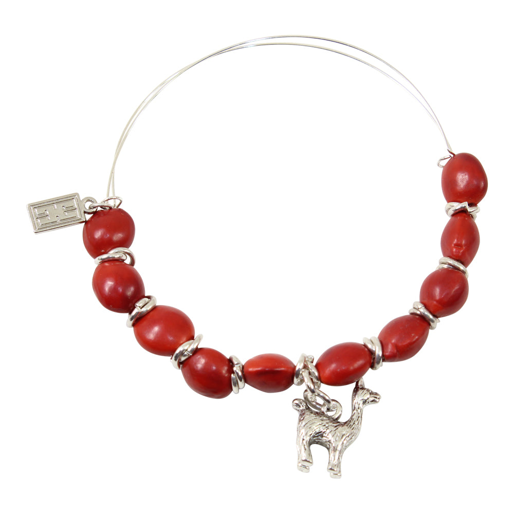 Pulsera ajustable con dije de amor de llama