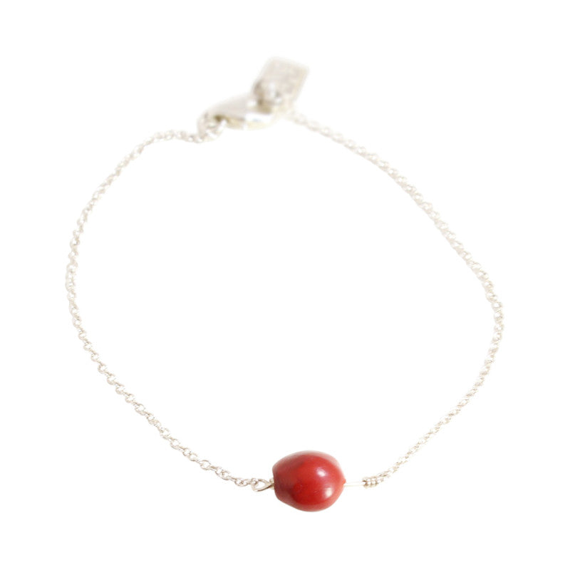 Classic Adjustable Bracelet with Red Good Luck Seed Beads 6.5"-7.5"
