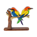 Magical & Powerful Beeater Bird Reversible Handmade  Puzzle Woodwork - Peru Gift Shop