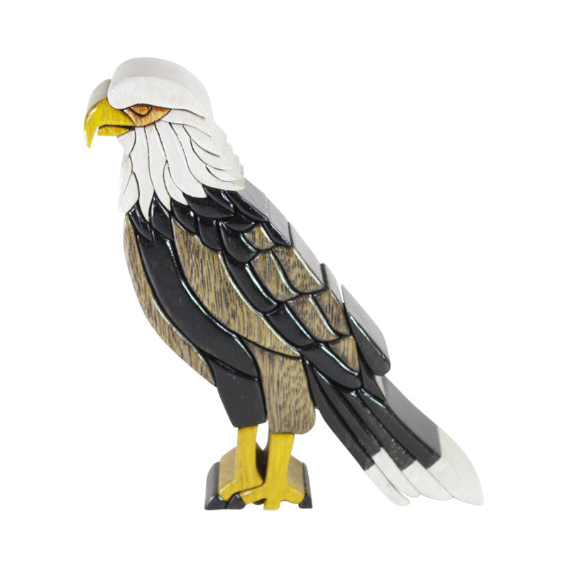 Bald American Eagle -  Symbol of Freedom  Reversible Handmade Woodwork Puzzle - Peru Gift Shop