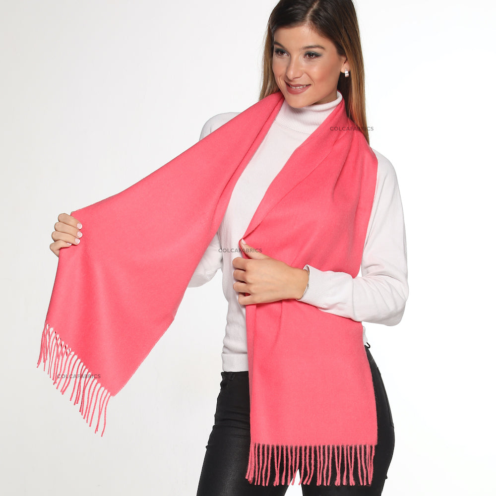 Stylish Pure Peruvian Baby Alpaca Wool Reversible Warm Scarf for Men & Women