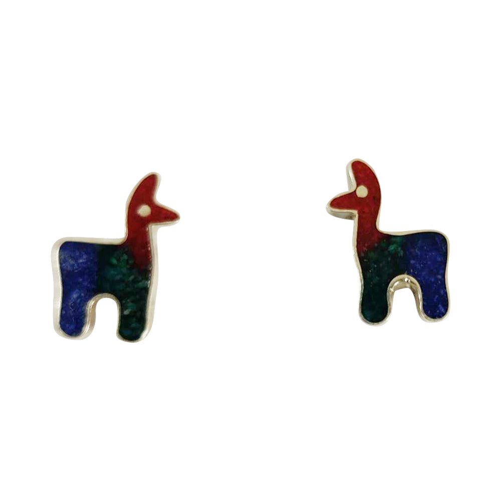 Sterling Silver "Llama Love" Post Earrings