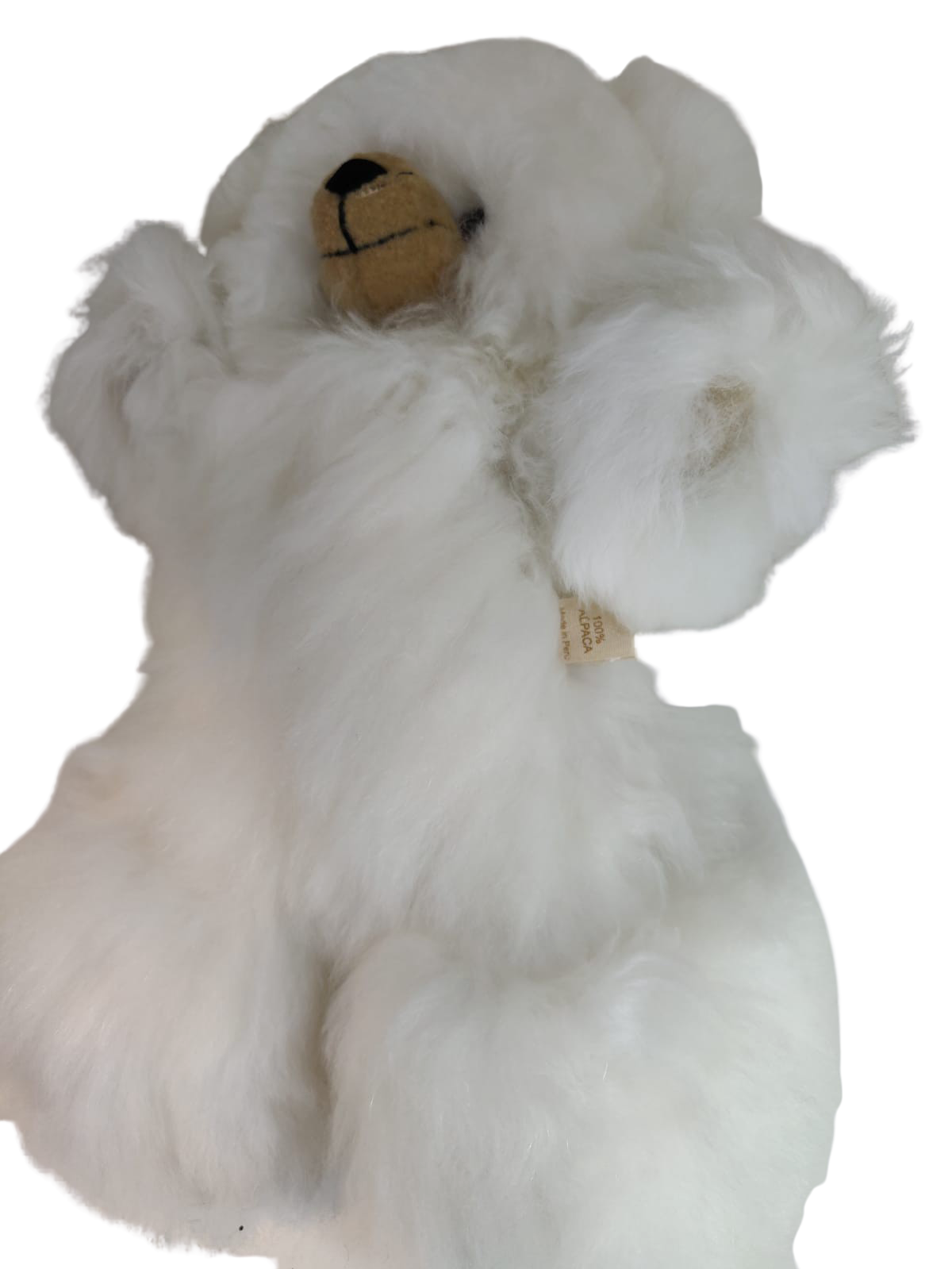 Oso de peluche 100 % piel de baby alpaca • Hecho a mano • Hipoalergénico y suave como almohada • (12 pulgadas) 