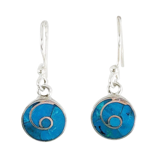 Pendientes colgantes de plata de ley con piedra natural "Happiness Infinity Multicolor" 