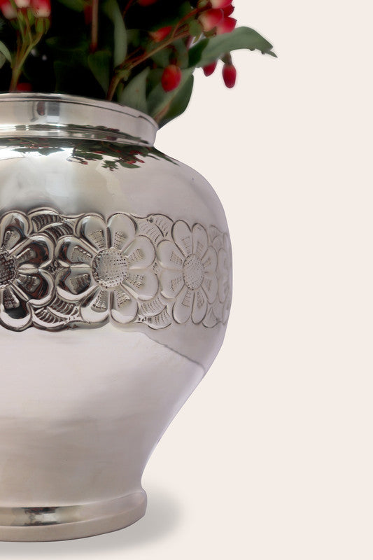 Handmade Luxury Home Decor Silver Plated "Georgia" Flower Vase