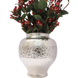 Handmade Luxury Home Decor Silver Plated "Georgia" Flower Vase