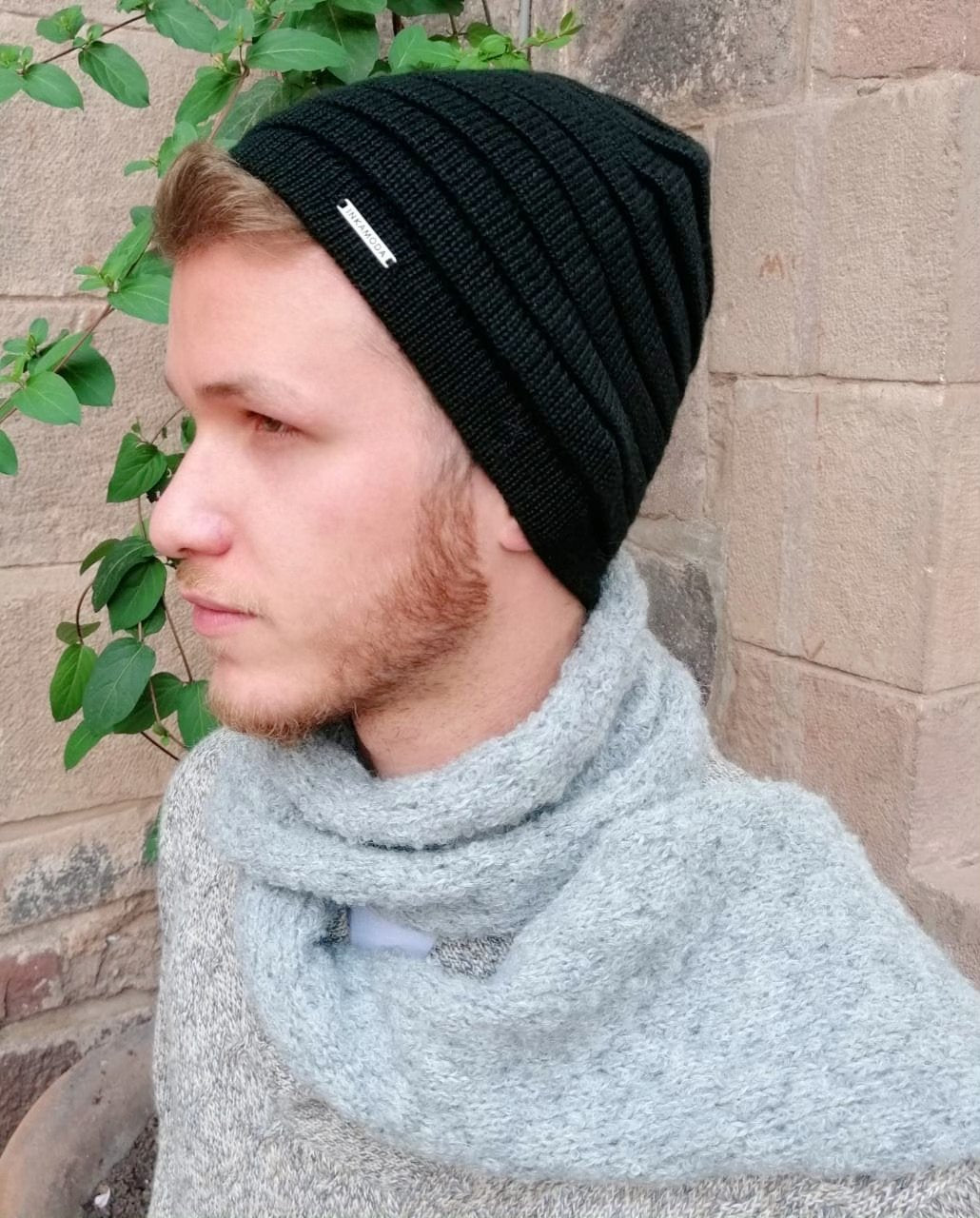 Gorro de punto UNISEX hecho a mano de Baby Alpaca - Talla única