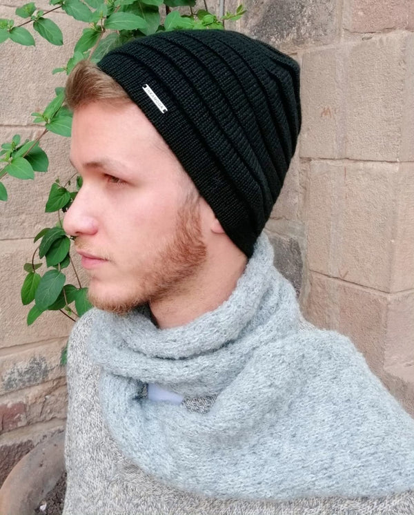 Baby Alpaca Handmade UNISEX Knit Hat - One Size Fits All