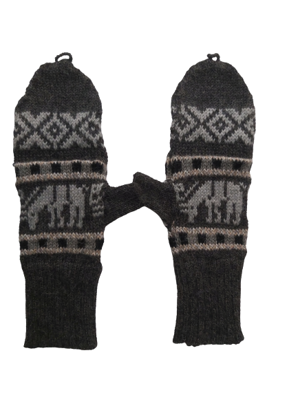 Soft & Warm Alpaca Handmade "Chakana Style" Mittens  - One Size Fits All