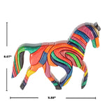 Rainbow Reversible  Horse Handmade Woodwork Puzzle -  Symbol of Freedom - Peru Gift Shop