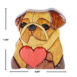 Love Bulldog Reversible Handmade Woodwork Puzzle -  Symbol of Unconditional Love - Peru Gift Shop