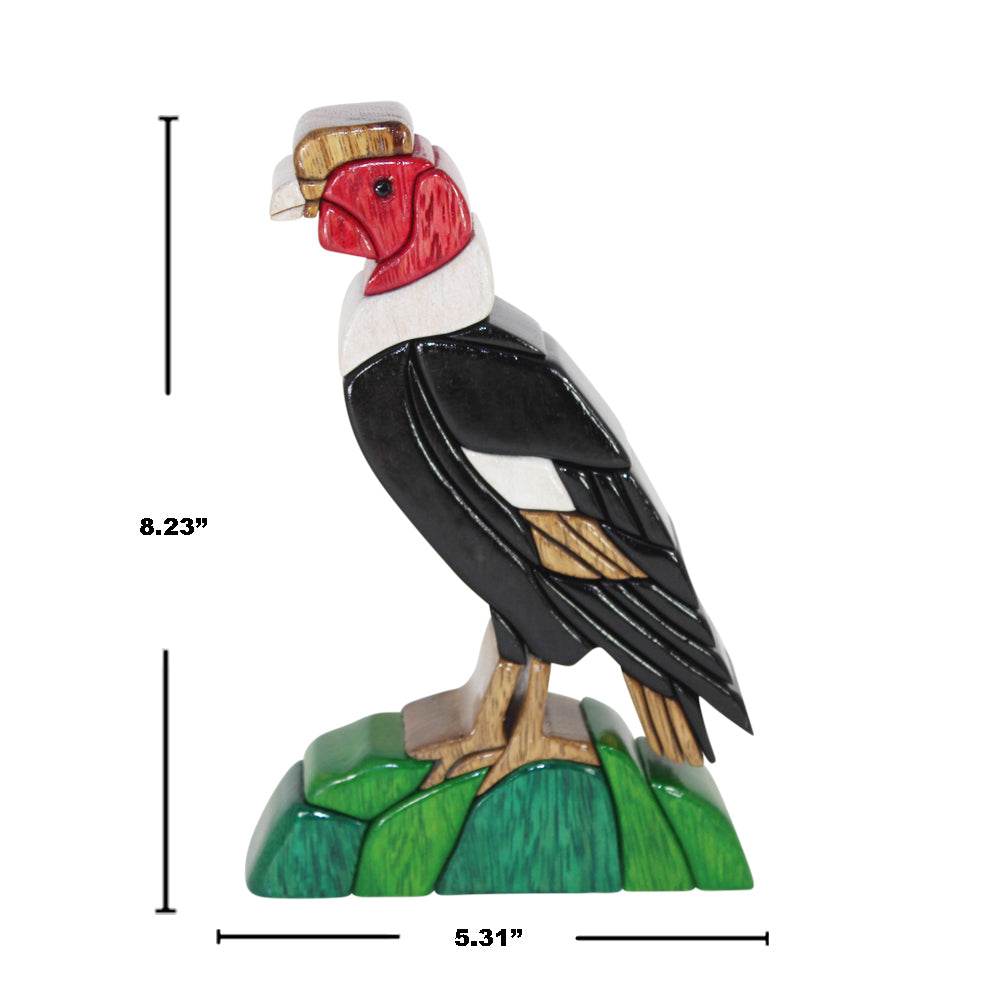 Condor King of Birds Reversible Handmade Woodwork Puzzle - Symbol Wisdom, Justice, Godness, and Leadership - Peru Gift Shop