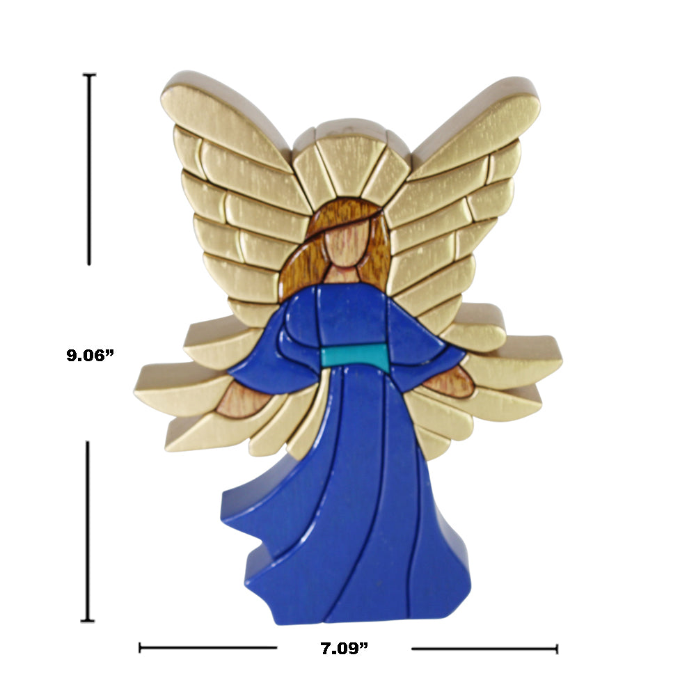 Guardian Angel Reversible Handmade Woodwork Puzzle - Symbol of Protection & Love - Peru Gift Shop