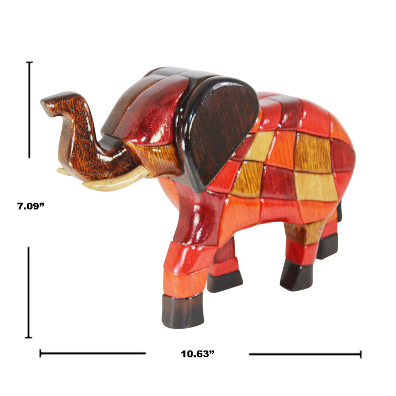 Elephant Reversible Handmade Woodwork Puzzle - Symbol of Good Fortune - Peru Gift Shop