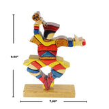 Peruvian Traditional  Scissors Dancer Reversible Handmade Woodwork Puzzle - Symbol of Celebration - Peru Gift Shop
