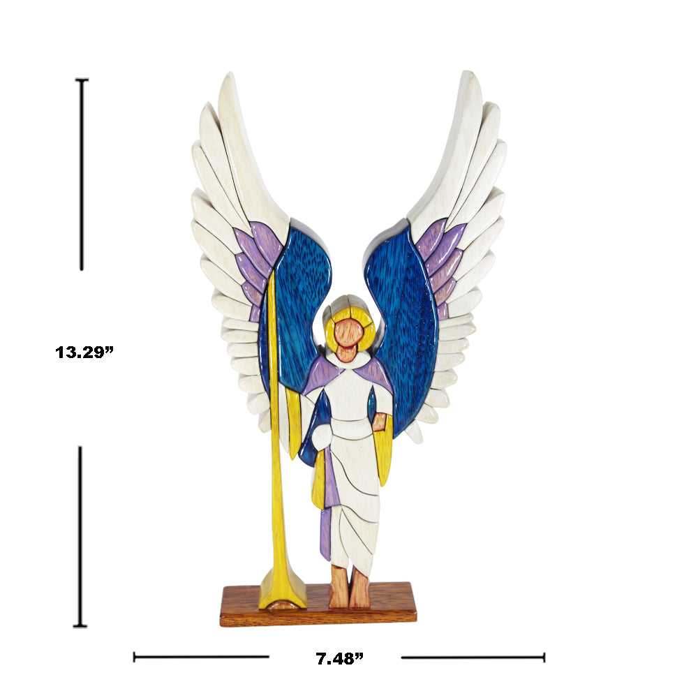 Guardian Angel Reversible Handmade Woodwork Puzzle -  Symbol of Protection & Love - Peru Gift Shop