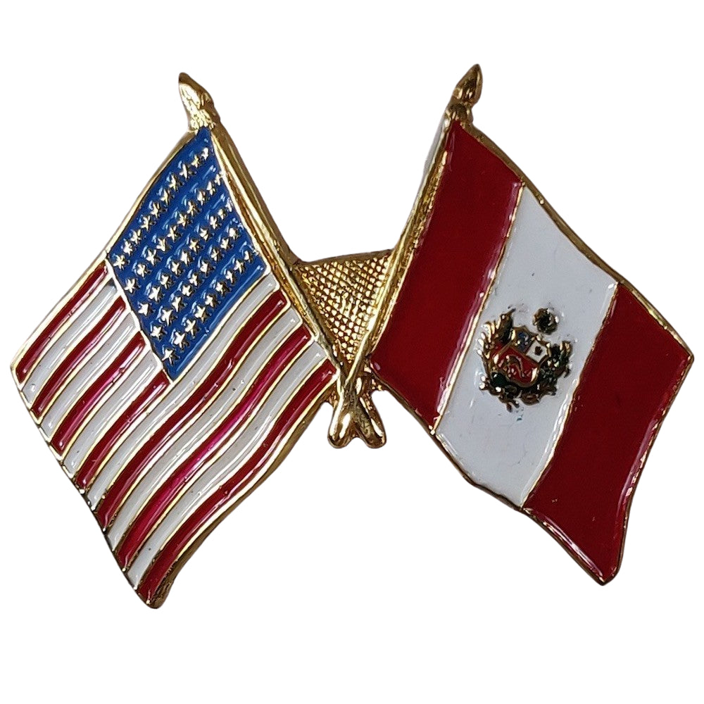 American Stars and Stripes Gold-Plated Lapel Pin by Impromsac Handmade Unisex Patriotic Accessory | Peru Gift Shop