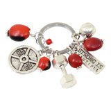 Good Luck Meaningful Keychains Red & Black Seed Beads L:3" - Peru Gift Shop